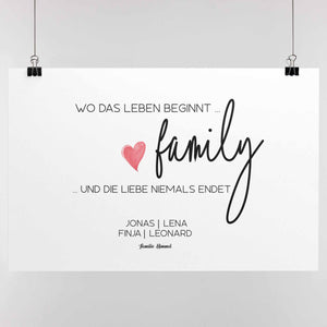 Poster Familienliebe