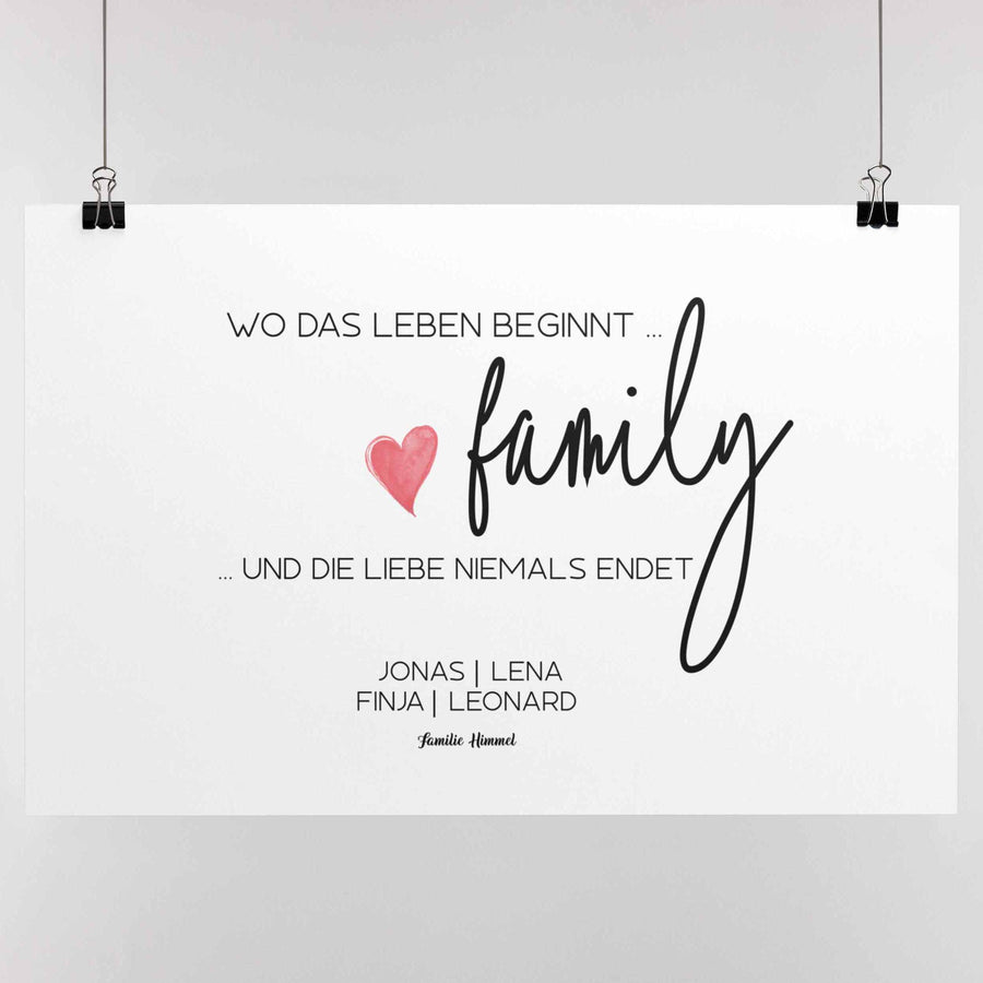 Poster Familienliebe